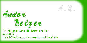 andor melzer business card